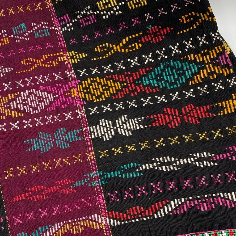 Vintage Indonesian Handwoven Sumatran Textile Wall Hanging Table Cloth